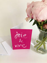 Load image into Gallery viewer, joie de vivre greetings card
